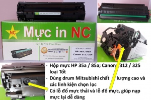 Hộp mực Canon 325, LBP 6000, MF3010, 6018, 6020, 6030, 6030w loại 1 (bền)